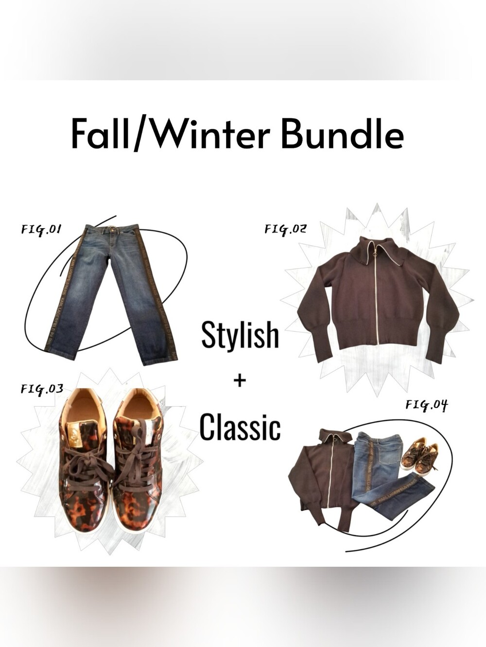 Jeans+Sewater+Sneakers Bundle